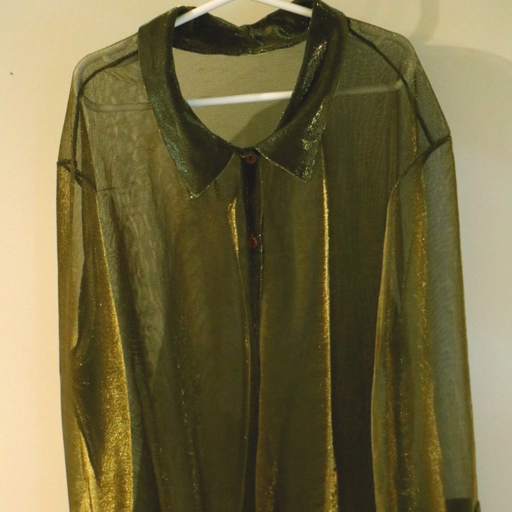 Shiny gold blouse